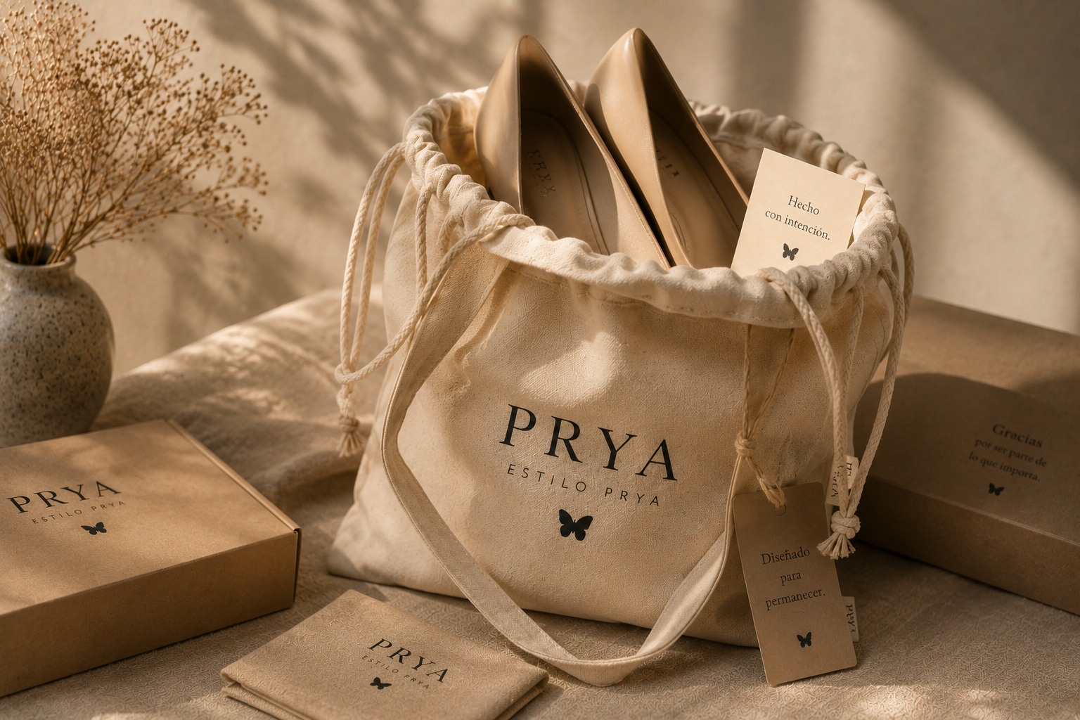 Bolsa PRYA con producto premium en su interior